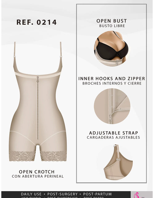 Load image into Gallery viewer, Salome Fajas Colombianas Mid Thigh Shapewear Butt Lifter Strapless Tummy Tuck Bodysuit Compression Garment for Woman Faja Levanta Cola Para Vestido

