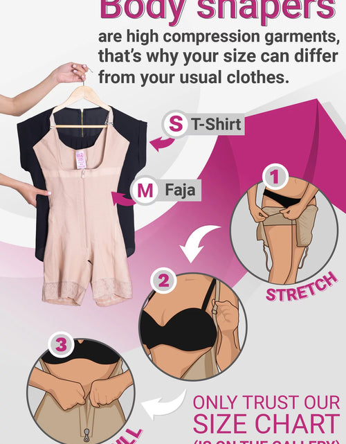 Load image into Gallery viewer, Salome Fajas Colombianas Mid Thigh Shapewear Butt Lifter Strapless Tummy Tuck Bodysuit Compression Garment for Woman Faja Levanta Cola Para Vestido
