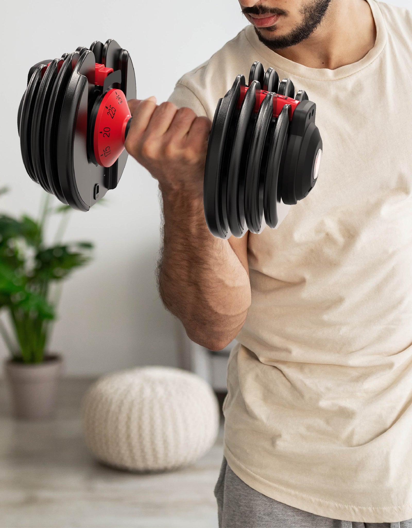 Adjustable Dumbbells 2-Pack, 25Lb Smartbell Dumbbell Set with 9-In-1 Quick-Select Weights, 2.5Lb Increments for Home Gym