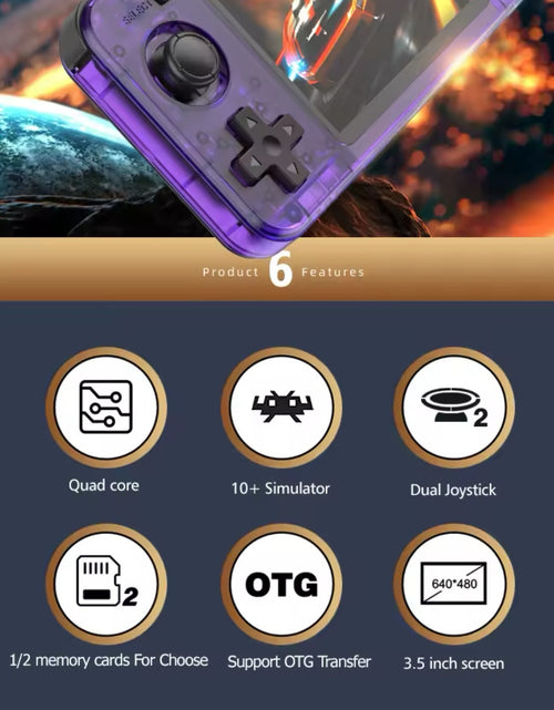 Load image into Gallery viewer, R36S Retro Handheld Video Game Console Linux System 3.5 Inch IPS Screen
