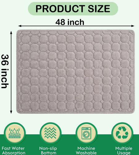 Large Dog Crate Bed Dog Crate Pad Washable Dog Bed Mat for Crate Mats for Dog Cage Mat Dog Kennel Pad Dog Kennel Mat Dog Crate Liner Dog Beds for Large Dog,48" X 36"