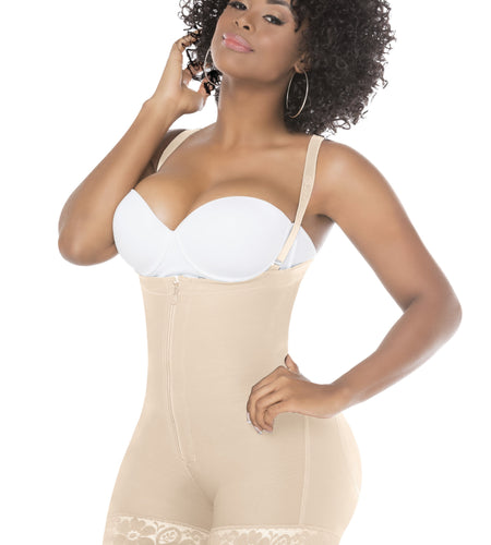 Salome Fajas Colombianas Mid Thigh Shapewear Butt Lifter Strapless Tummy Tuck Bodysuit Compression Garment for Woman Faja Levanta Cola Para Vestido