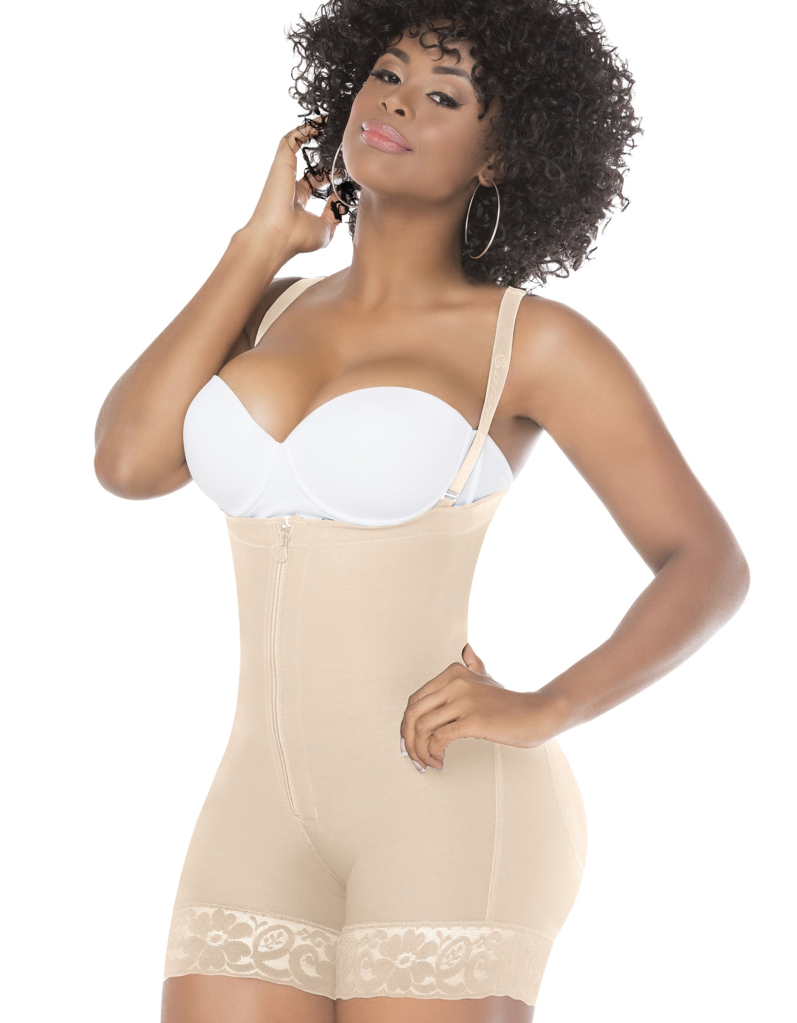 Salome Fajas Colombianas Mid Thigh Shapewear Butt Lifter Strapless Tummy Tuck Bodysuit Compression Garment for Woman Faja Levanta Cola Para Vestido