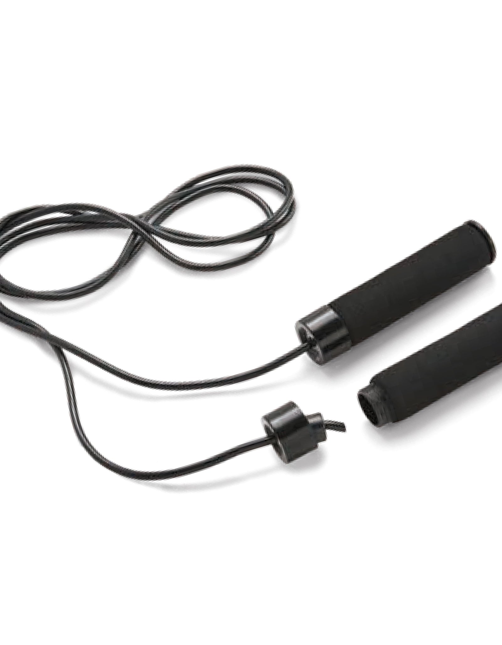 Adjustable Weighted Jump Rope, Adjusts up to 9' Length, Black