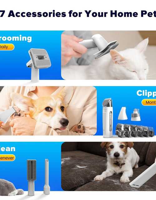 Load image into Gallery viewer, Dog Grooming Kit &amp; Dog Hair Vacuum,15000 Pa Powerful Suction, Pet Grooming Va...
