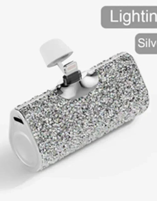 Load image into Gallery viewer, Portable Charger Mobile Power Bank Power Banks Fast Charging Power Bank Shiny Diamond Fashion High Quality 5000Mah
