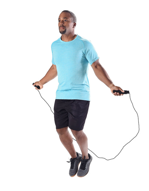 Load image into Gallery viewer, Adjustable Weighted Jump Rope, Adjusts up to 9' Length, Black
